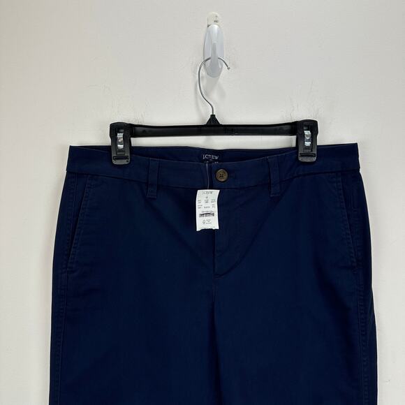 J.Crew Petite High Rise Girlfriend Chino Pant Navy Classic Preppy US 10 P NWT - Picture 7 of 13